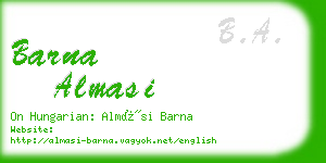 barna almasi business card